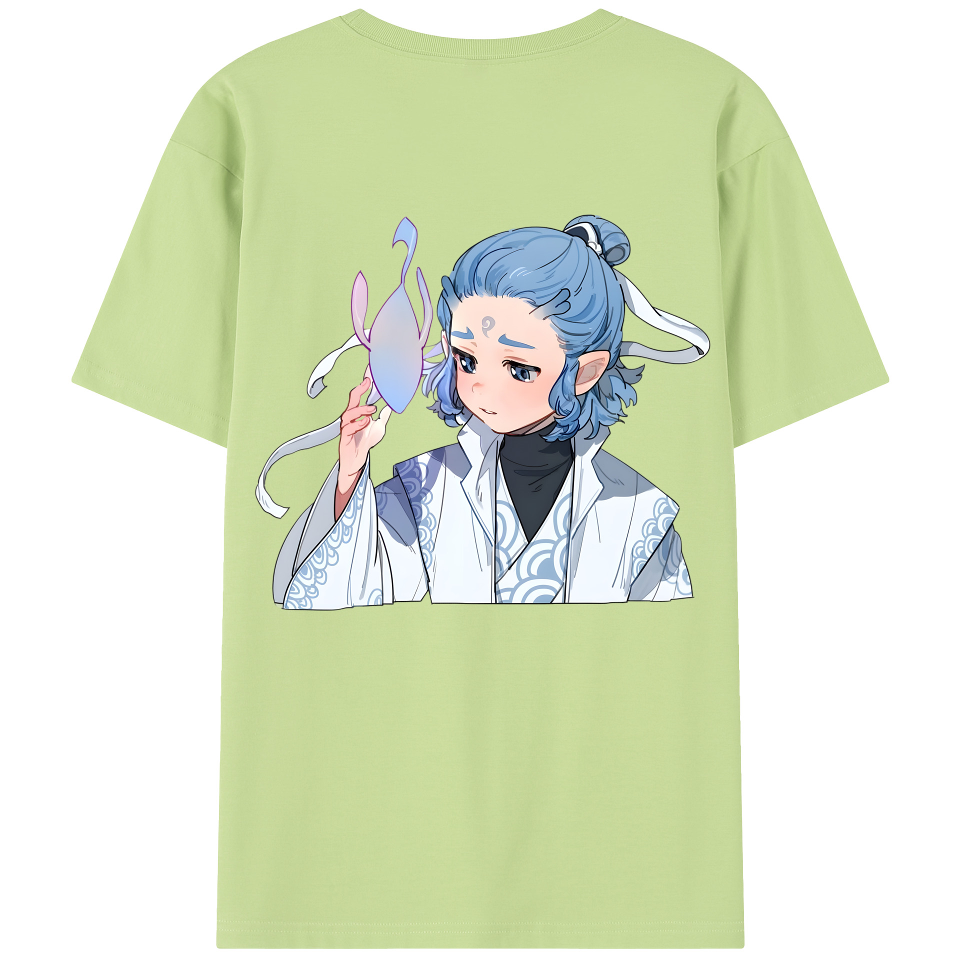 （画像用） Ne Zha 2 ナタ 魔童の大暴れ 綿100％半袖Tシャツ（背面プリント）